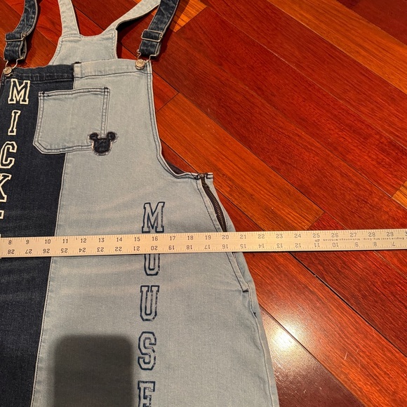 Disney Park HER UNIVERSE Mickey Mouse two tone denim Overall Dress size XL EUC - Picture 11 of 15